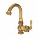 Upright washbasin tap Antique brass FLOWER 2