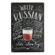Tabliczka dekoracyjna metalowa WHITE RUSSIAN