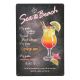 Tabliczka dekoracyjna metalowa DRINK SEX ON THE BEACH