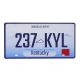 Metal number plate USA KENTUCKY