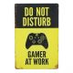 Metal plate GAMER AT WORK 2