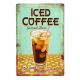 Tabliczka dekoracyjna metalowa ICED COFFEE
