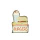 Retro illuminated signboard 3D BURGERS