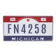 Metal number plate USA MICHIGAN