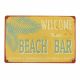 Metal plate BEACH BAR