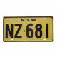 Metal number plate USA NSW