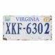 Nummernschild mit Metall USA VIRGINIA