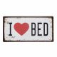 Metal plate I LOVE BED