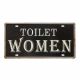 Metal plate TOILET WOMEN