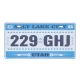 Metal number plate USA UTHA 1