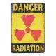 Metal plate DANGER RADIATION